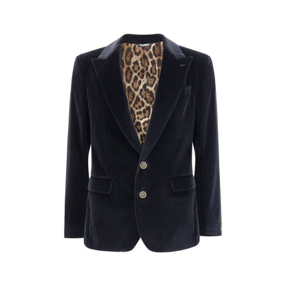 Dolce &amp; Gabbana Schwarzer Blazer aus Baumwolle