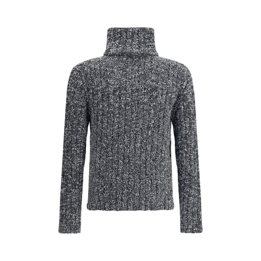 Dolce &amp; Gabbana Grauer Rollkragenpullover aus Fleecewolle