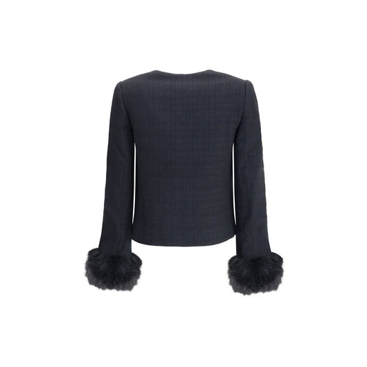 Self-Portrait Fur cuffed Jacket