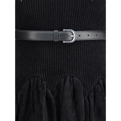 Self-Portrait Black Viscose Casual Dress