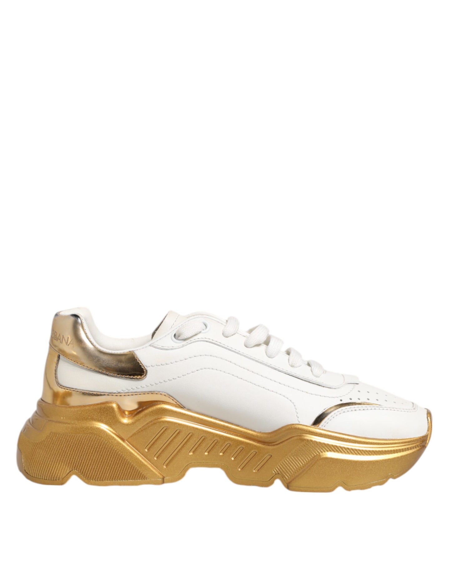 Dolce &amp; Gabbana Weißgold DAYMASTER Leder Sneakers Damenschuhe