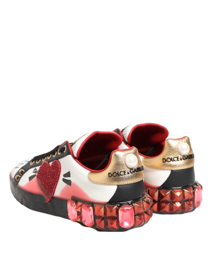 Dolce &amp; Gabbana Mehrfarbige Portofino Low Top Sneakers Schuhe