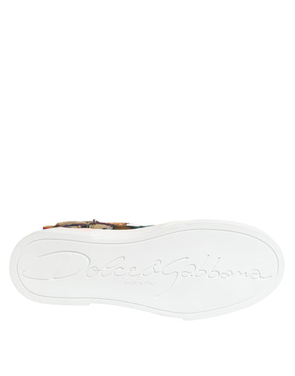 Dolce &amp; Gabbana Mehrfarbige Patchwork High Top Sneakers Schuhe