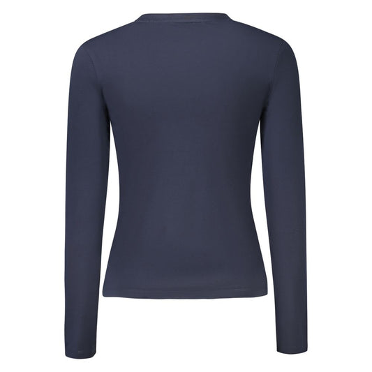 Guess Jeans Blaues Baumwoll-T-Shirt für Damen