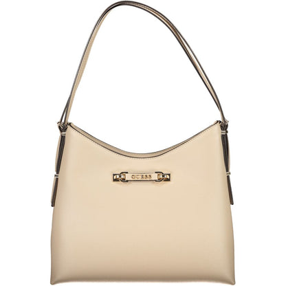 Guess Jeans Beige Polyethylen Damen Handtasche