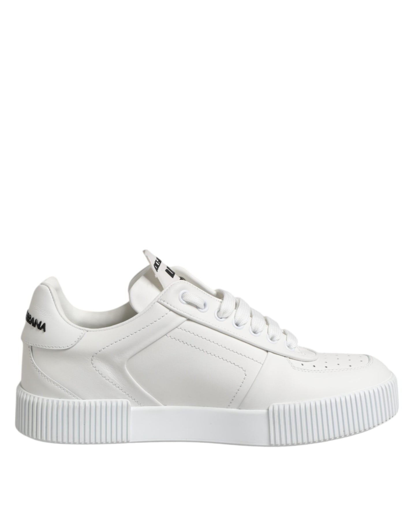 Dolce &amp; Gabbana Weiße Miami Leder Low Top Sneakers Schuhe