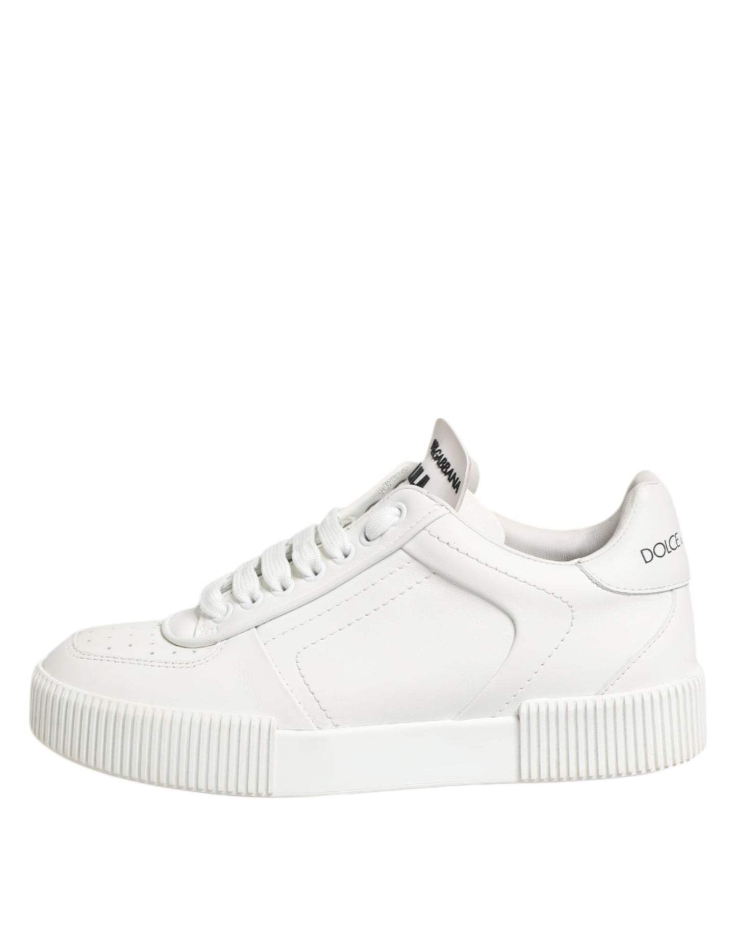 Dolce &amp; Gabbana Weiße Miami Leder Low Top Sneakers Schuhe