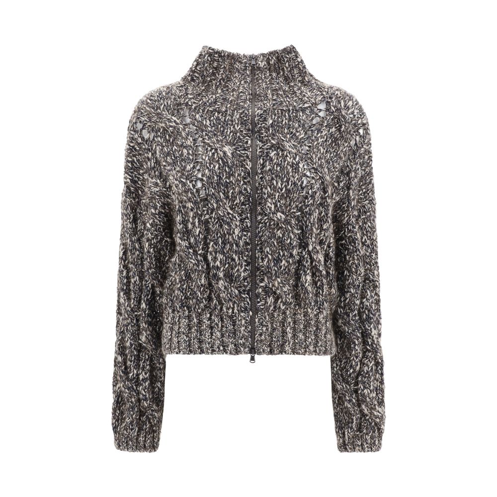Brunello Cucinelli Geflochtene Strickjacke