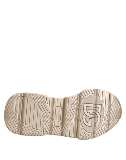 Dolce &amp; Gabbana Daymaster Damen Sneaker aus goldenem Leder
