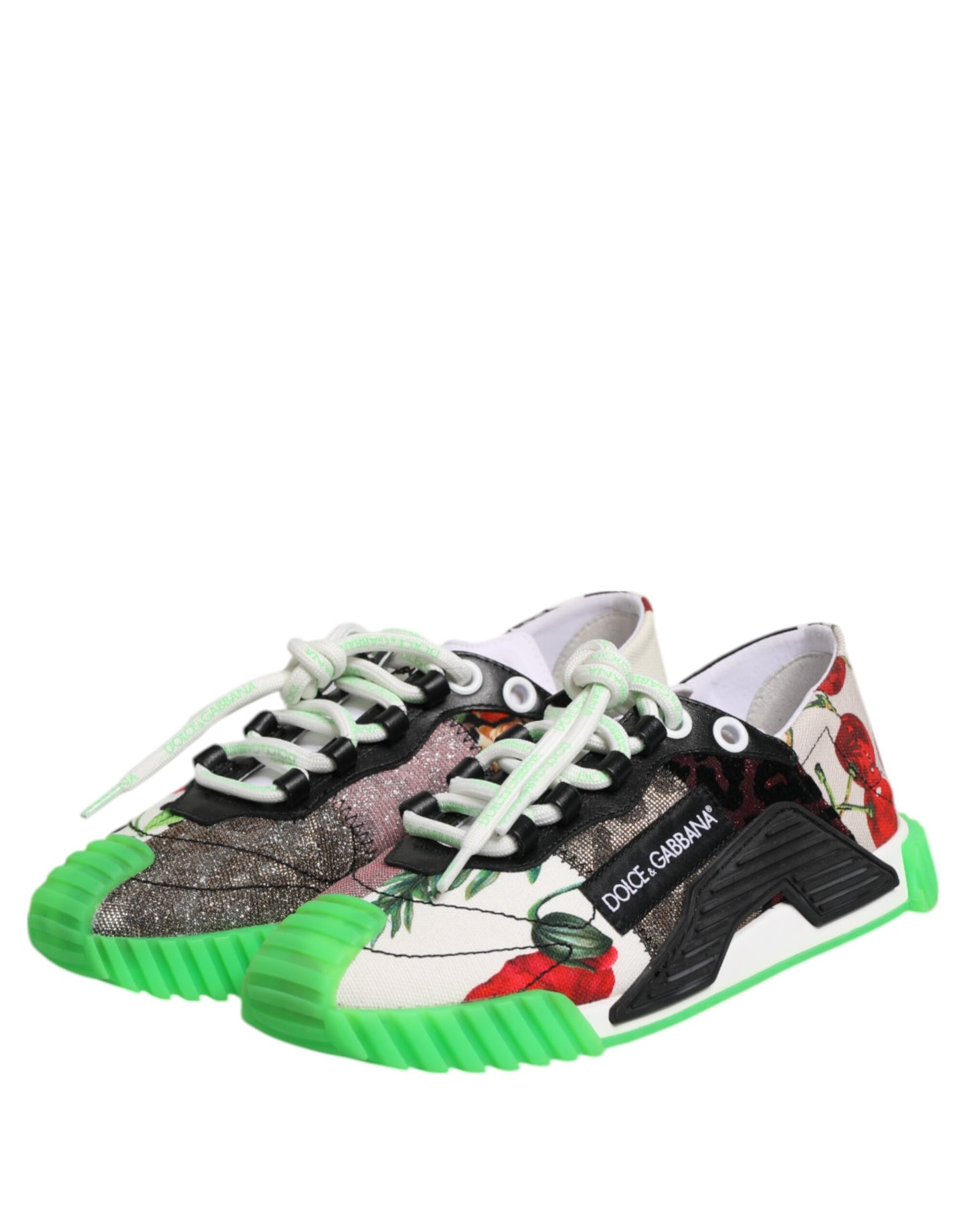Dolce &amp; Gabbana Multicor DG Logo Leopard Cherry Sneaker Schuhe