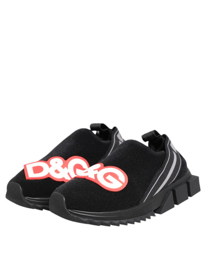 Dolce &amp; Gabbana – Sorrento – Slipper-Sneaker in Schwarz und Grau