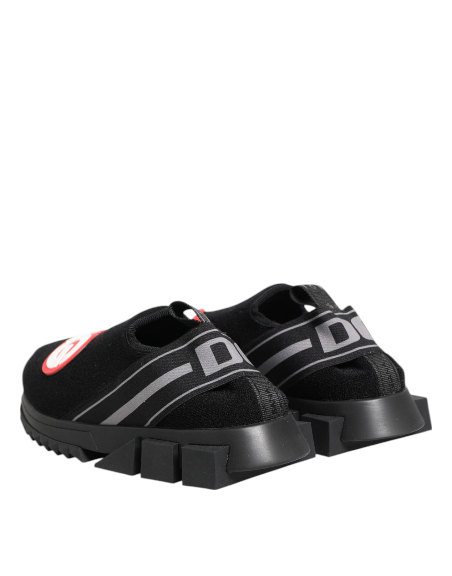 Dolce &amp; Gabbana – Sorrento – Slipper-Sneaker in Schwarz und Grau