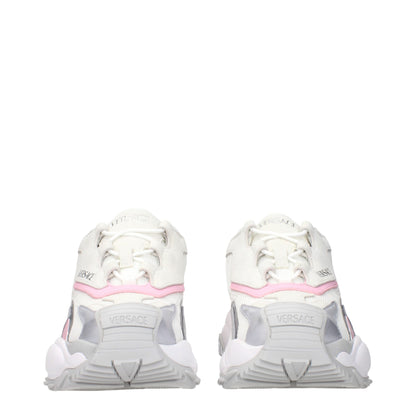 Versace – Klobige Sneakers aus weißem Stoff