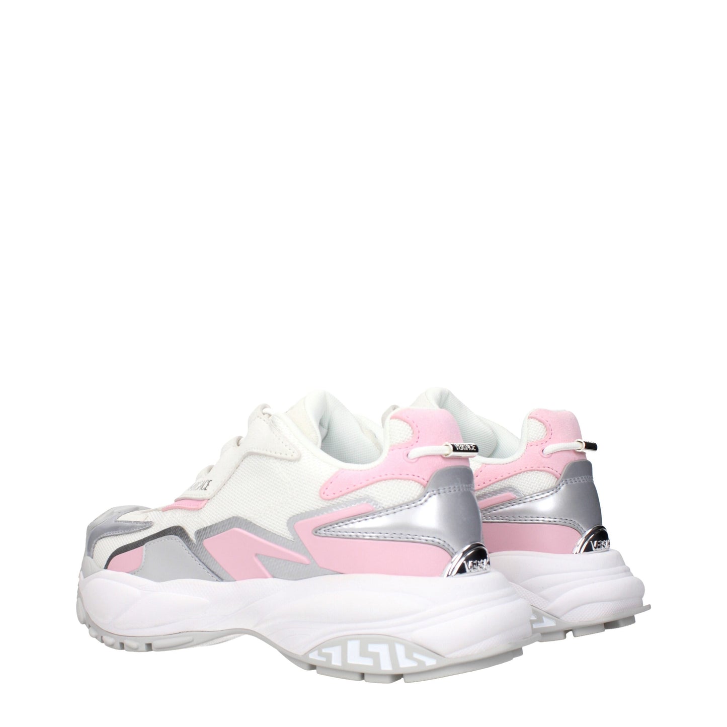 Versace – Klobige Sneakers aus weißem Stoff