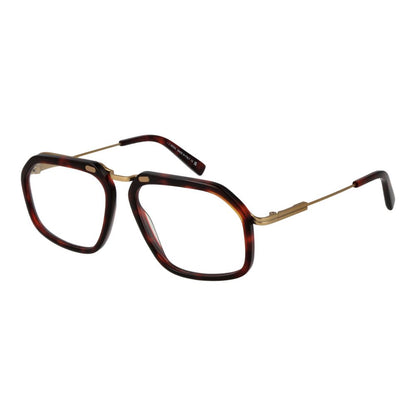 Ermenegildo Zegna Burgunderfarbene Metallbrille (Gestell)