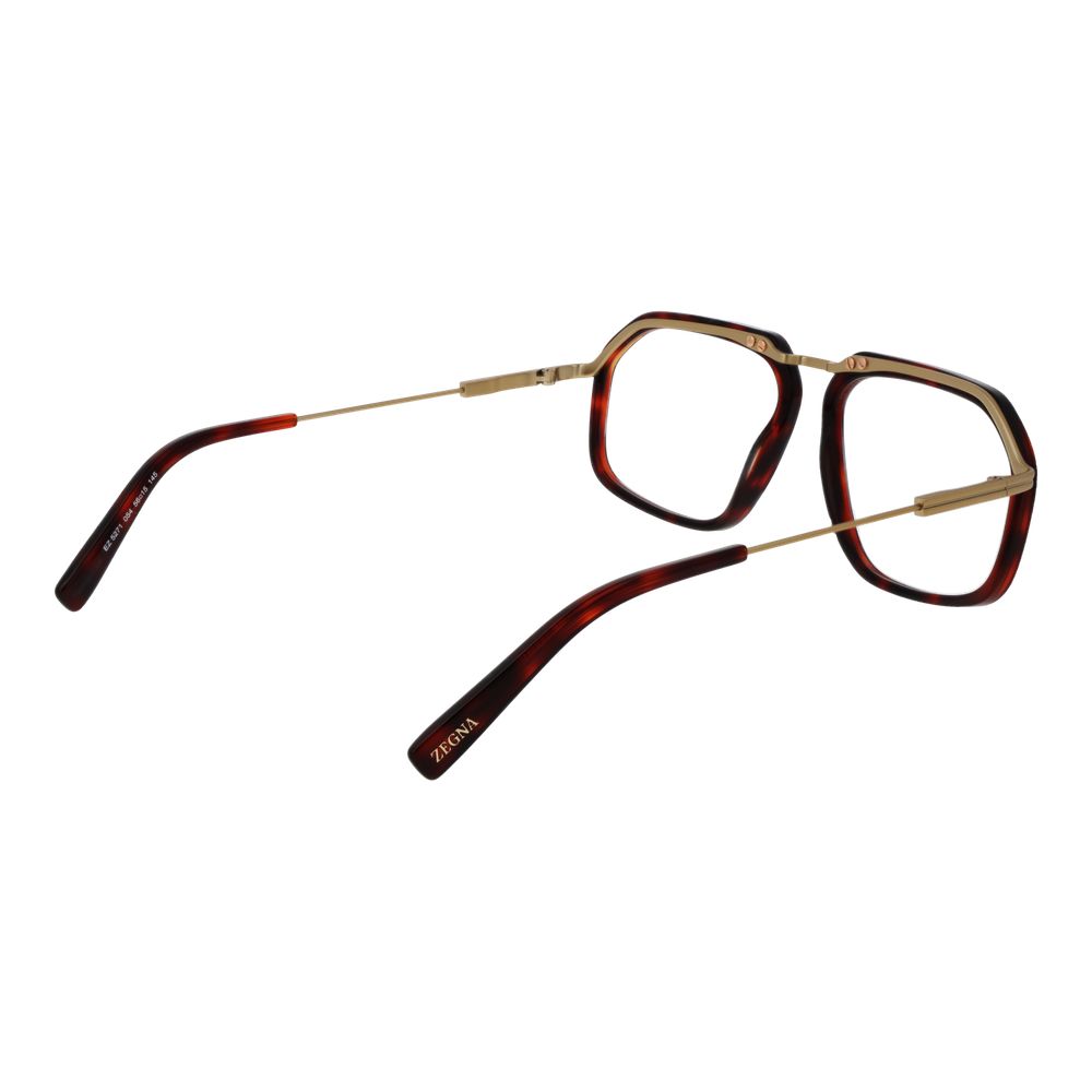 Ermenegildo Zegna Burgunderfarbene Metallbrille (Gestell)