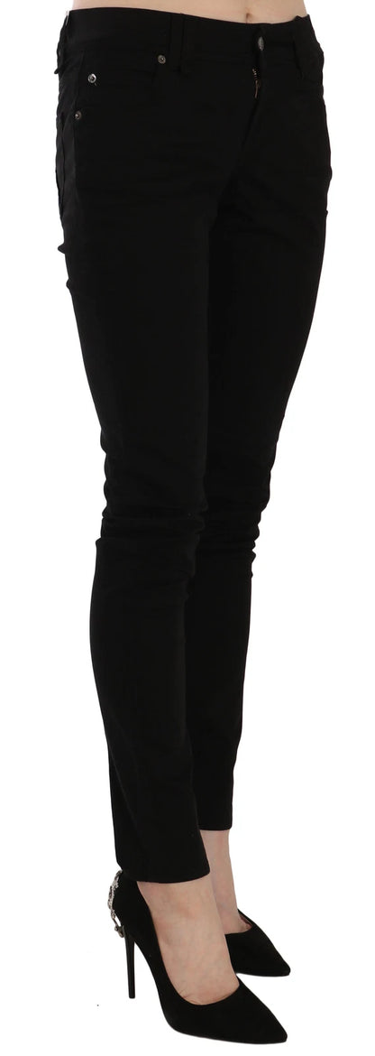 John Galliano Schwarze Jeans mit schmaler Passform und mittlerer Taille 