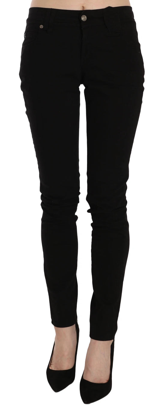 John Galliano Schwarze Jeans mit schmaler Passform und mittlerer Taille 