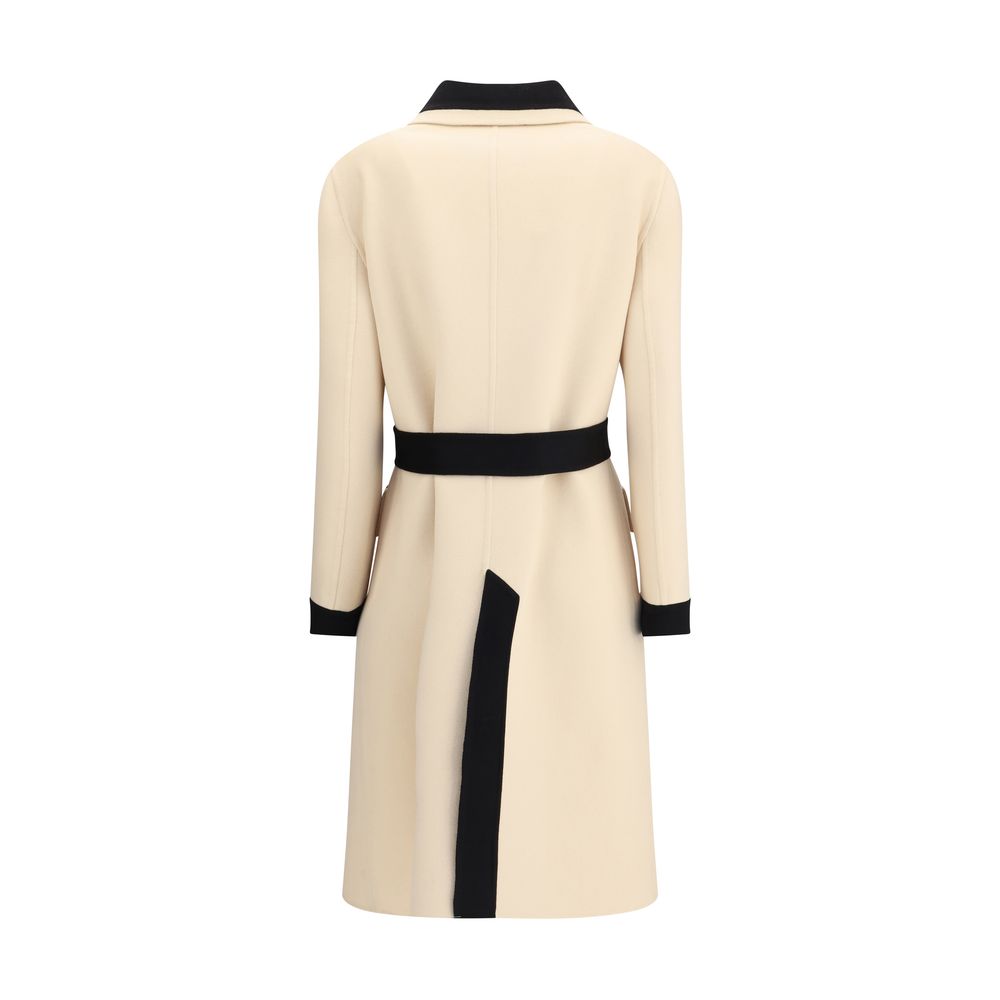 Valentino Wollmantel aus cremefarbenem Fleece