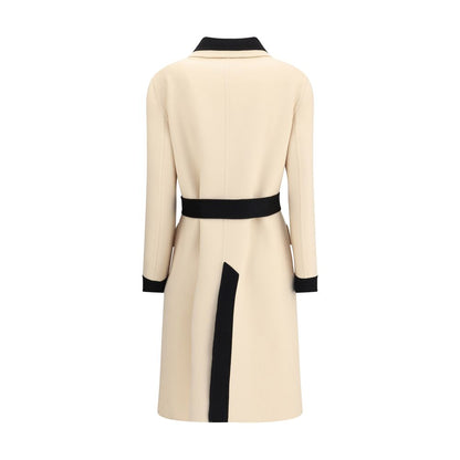 Valentino Wollmantel aus cremefarbenem Fleece
