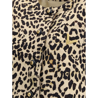 Valentino Multicolor Fleece Wool Sleveless Jacket