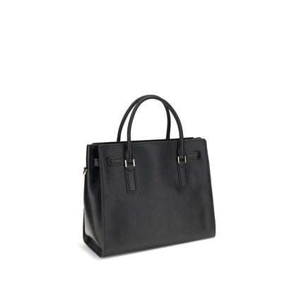 Michael Kors Black Calf Leather Bos Taurus Shoulder Bag