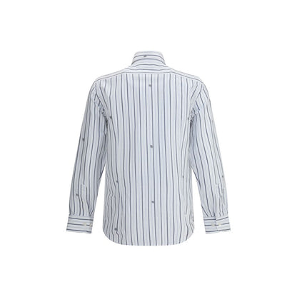 Etro White Cotton Pattern Shirt