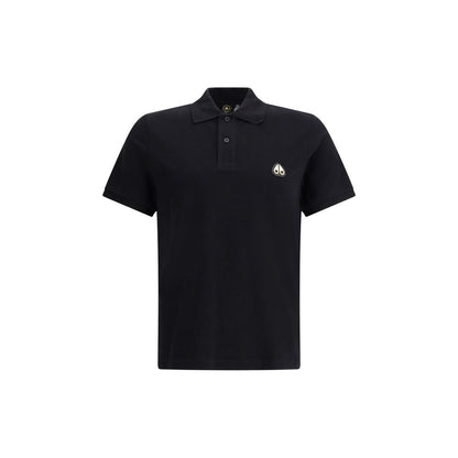 Moose Knuckles Schwarzes Baumwoll-Poloshirt