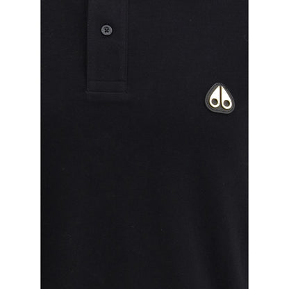 Moose Knuckles Schwarzes Baumwoll-Poloshirt