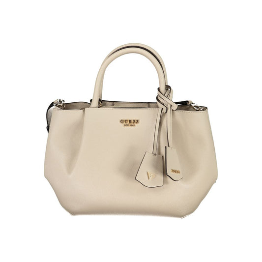 Guess Jeans Beige Polyethylen Damen Handtasche