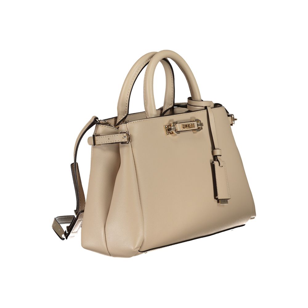 Guess Jeans Beige Polyethylen Damen Handtasche