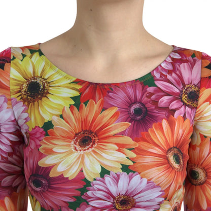 Dolce &amp; Gabbana – Mini-Etuikleid mit mehrfarbigem Blumendruck