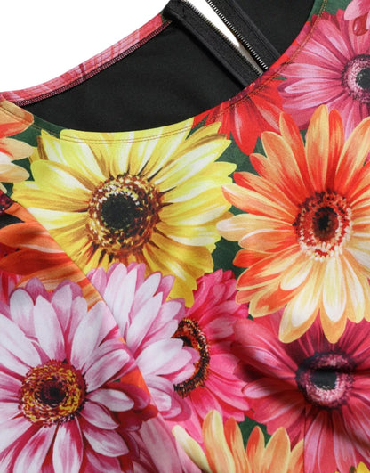 Dolce &amp; Gabbana – Mini-Etuikleid mit mehrfarbigem Blumendruck