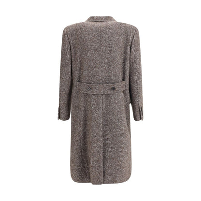 Dolce &amp; Gabbana Grauer Wollmantel aus Fleece