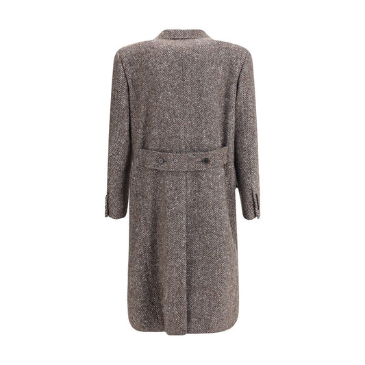 Dolce &amp; Gabbana Grauer Wollmantel aus Fleece