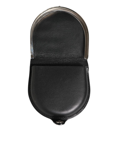 Dolce &amp; Gabbana Herren-Geldbörse aus poliertem Krokodilleder in Schwarz