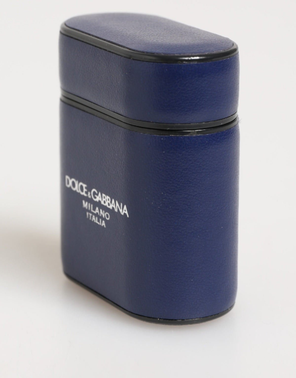 Dolce &amp; Gabbana Blaues Leder-Flip-Etui mit Logo-Print für Herren