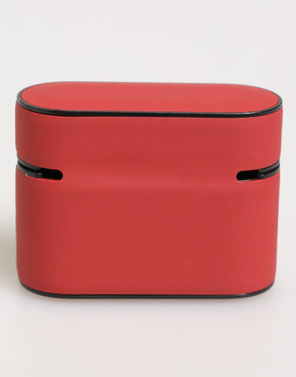Dolce &amp; Gabbana – Airpods-Etui aus Silikon mit geprägtem Logo in Rot und Weiß