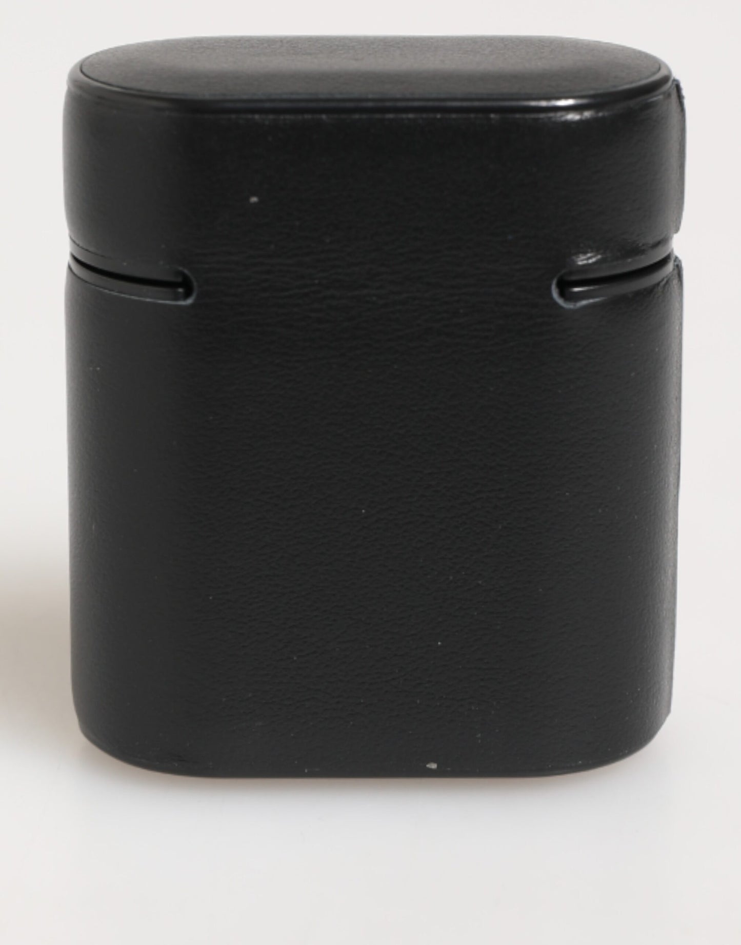 Dolce &amp; Gabbana – Airpods-Hülle mit Flip-Halter und Logo-Print aus schwarzem Kalbsleder