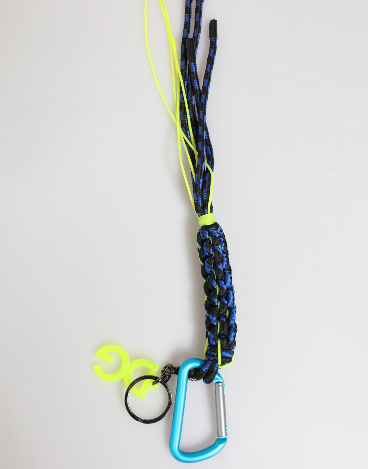 Dolce &amp; Gabbana Schlüsselanhänger mit DG-Logo, mehrfarbig, Lederband