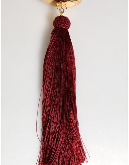 Dolce &amp; Gabbana – Umhängetasche mit Anhänger in Weiß, Harz und Goldmetall