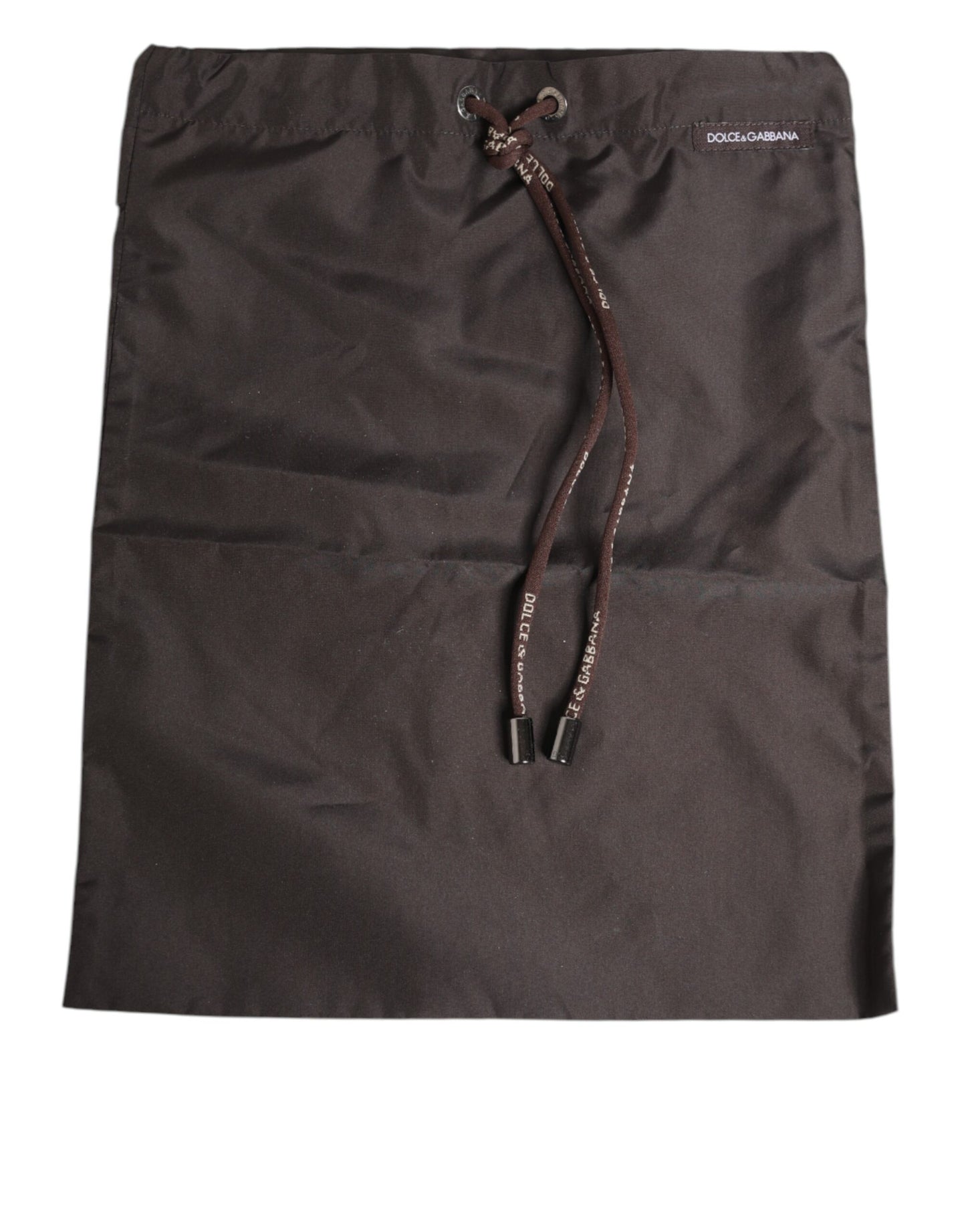 Dolce &amp; Gabbana – Braune Bademode aus Polyester mit Logo und elastischem Bund