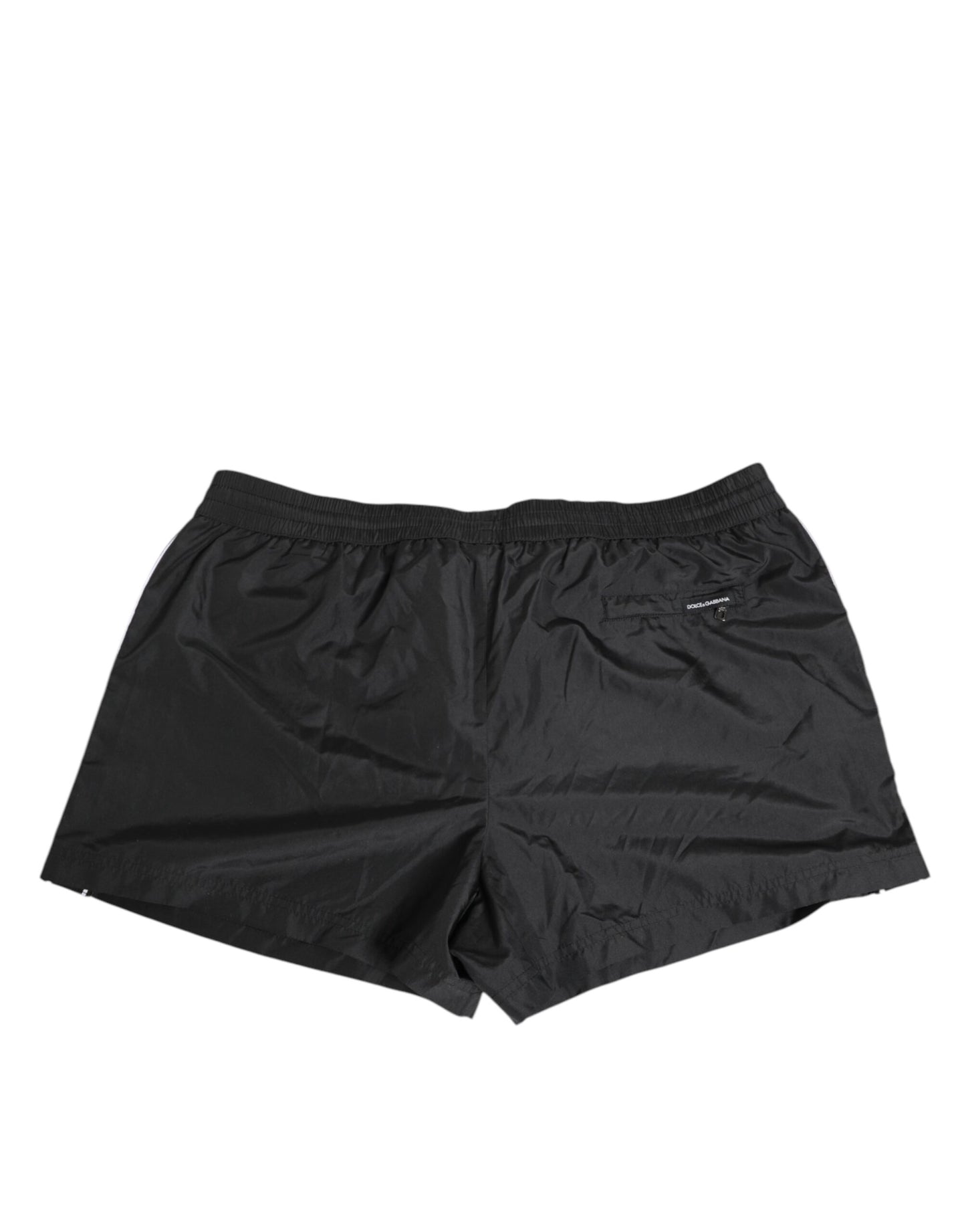 Dolce &amp; Gabbana Schwarze Nylon KING Sideband Herren Boxershorts Bademode