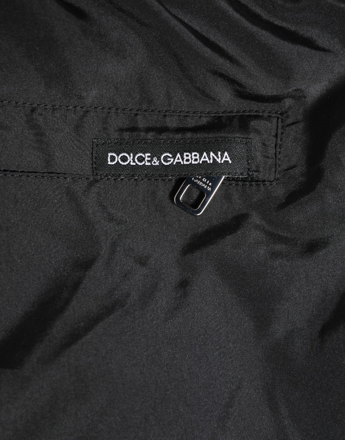 Dolce &amp; Gabbana Schwarze Nylon KING Sideband Herren Boxershorts Bademode