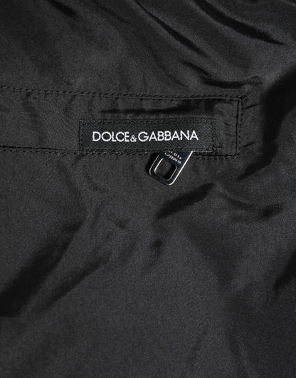 Dolce &amp; Gabbana Schwarze Nylon KING Sideband Herren Boxershorts Bademode