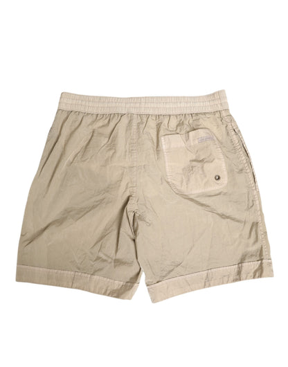 Dolce &amp; Gabbana Beige Nylon Beachwear Herren Boxershorts Bademode