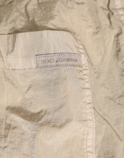 Dolce &amp; Gabbana Beige Nylon Beachwear Herren Boxershorts Bademode