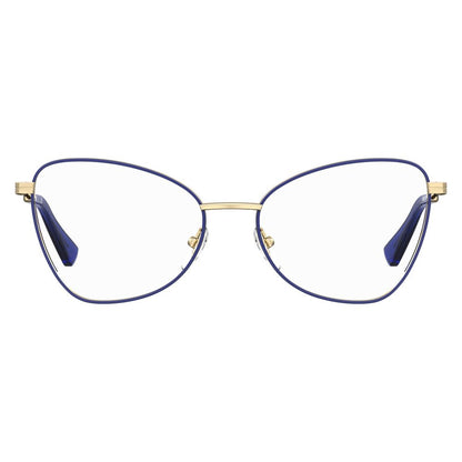 Moschino Blaue Metallbrille (Gestell)