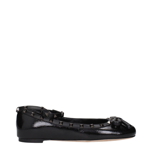 Valentino Garavani – Schwarze Ballerinas aus Leder