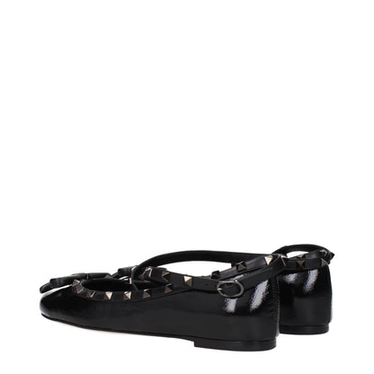 Valentino Garavani – Schwarze Ballerinas aus Leder